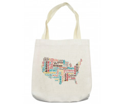 Map Cities Towns Names Tote Bag