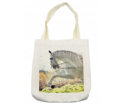 Horse on a Blurry Back Tote Bag