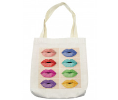 Several Color Lips Palette Tote Bag