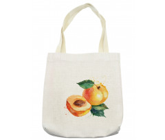 Watercolor Half Apricot Tote Bag