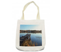 Tranquil Lake Idyllic Pier Tote Bag