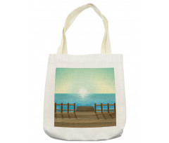 Doodle Landsape Port and Sea Tote Bag