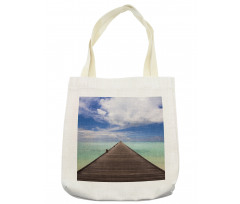 Peaceful View Long Jetty Ocean Tote Bag