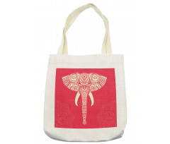 Romantic Wild Elephant Head Tote Bag