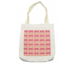 Girlish Elephant and Flower Tote Bag