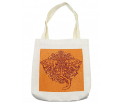 Paisley Ornamental Elephant Tote Bag