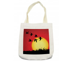 Skein of Geese Migrate Sunset Tote Bag