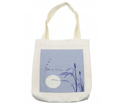 Abstract Team of Geese Moon Tote Bag