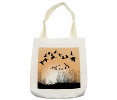 Reeds Silhouettes in the Sky Tote Bag