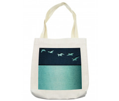 Abstract Birds Curl Ornament Tote Bag