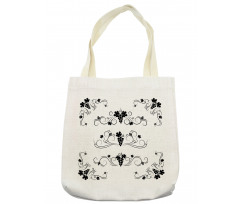 Fruits with Swirl Ornaments Tote Bag