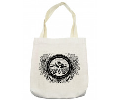 House with Grapeyard in Frame Tote Bag