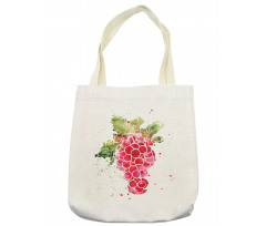 Splashed Watercolor Fruits Tote Bag