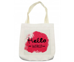 Hello World Calligraphy Art Tote Bag