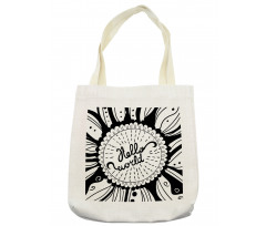 Monochrome Style Hello World Tote Bag