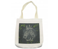 Hello World Sport Shoe Flora Tote Bag