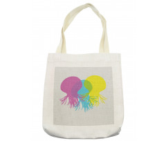 Overlap Marine Animals Tote Bag