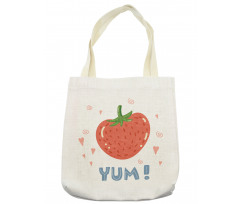 Lettering with a Strawberry Tote Bag