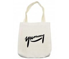 Monochrome Plain Typography Tote Bag