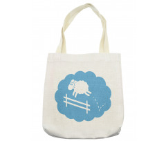 Counting Sheep Cloud Jumping Tote Bag