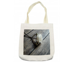 Romantic Flower Rustic Table Tote Bag