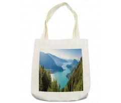 Aerial Annecy Lake Pine Tote Bag