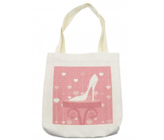 Classy Female Shoe Heart Tote Bag