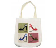 Floral Ornamental Shoes Tote Bag