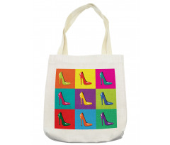 Colorful Shoes Pop Art Tote Bag