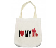 I Love My Shoes Heart Tote Bag