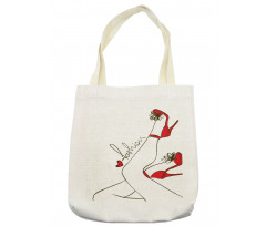 Fashion Lettering Legs Tote Bag