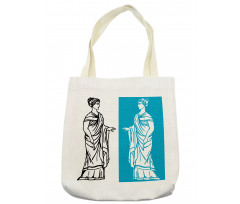 Greek Woman with Long Tunic Tote Bag