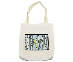 Birch Tree Drawing Bark Style Tote Bag