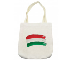 Hungarian Flag Brush Colors Tote Bag