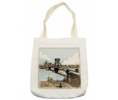 Vintage Sketch Budapest Tote Bag