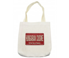 Hungarian Cuisine Vintage Tote Bag