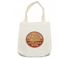 Vintage Hungarian Wine Text Tote Bag