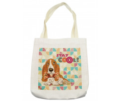 Basset Hound Dog with Bow Tote Bag