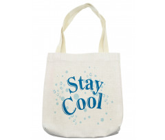 Blue Tones Words Bubbles Tote Bag