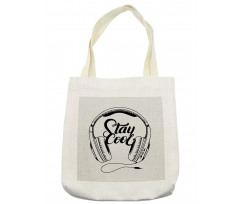 Between Headphones Music Tote Bag