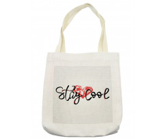 Ink Calligraphy and Heart Tote Bag