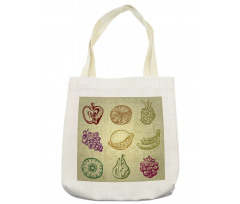 Kiwi Pineapple Grapes Berries Tote Bag