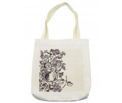 Drawn Sketch of Fruits Tote Bag