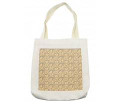 Pastel Monochrome Fruit Leaves Tote Bag