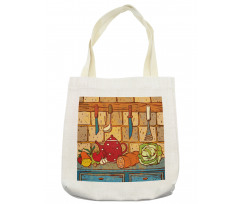 Kitchen Table Cuisine Theme Tote Bag