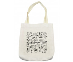 Doodle Camera Film Poeple Tote Bag