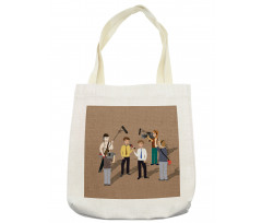 Reporter Interviewing Tote Bag