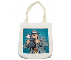 Comic Photographer Man Tote Bag