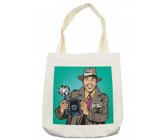 Press Reporter Pop Art Tote Bag