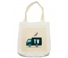 News Media Media Truck Tote Bag